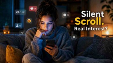 Social media silent scroller traits